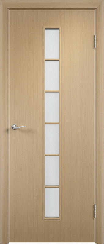 Ламинированные двери Verda ПО С12 белый дуб