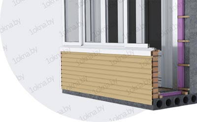 Отделка балкона в Бресте сайдингом